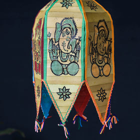  Pattachitra Handpainted Palm Leaf Lampshade 
