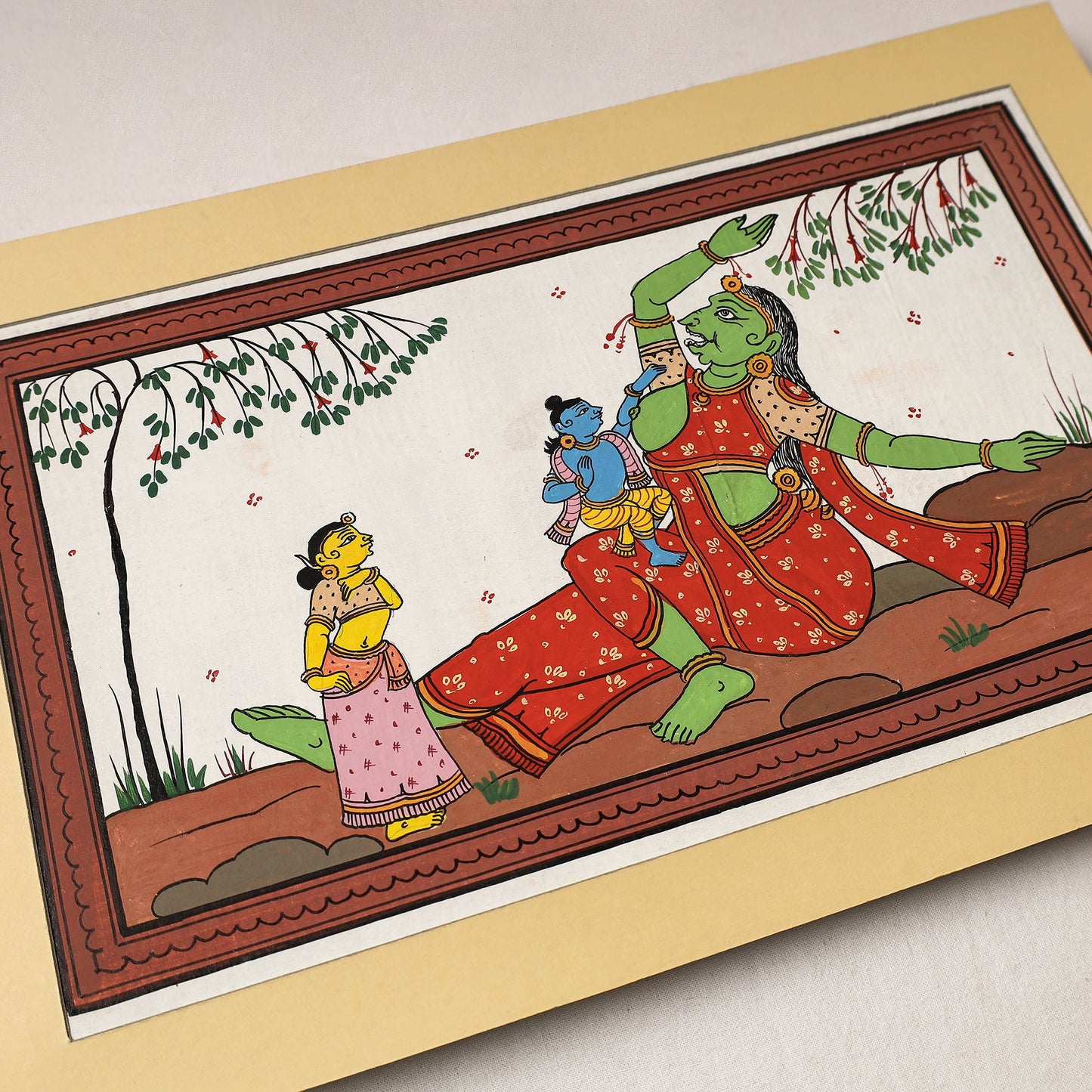  Patachitra Painting on Handmade Paper 