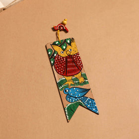 Patua handpainted wooden bookmark 01 - handcrafted