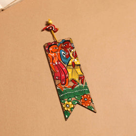 Patua handpainted wooden bookmark 02 - handcrafted