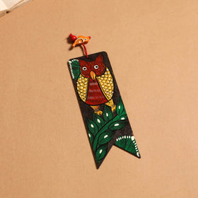 Patua handpainted wooden bookmark 04 - handcrafted