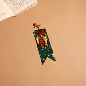 Patua handpainted wooden bookmark 04 - handcrafted