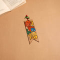 Patua handpainted wooden bookmark 09 - handcrafted