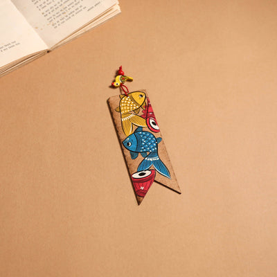 Patua handpainted wooden bookmark 10 - handcrafted
