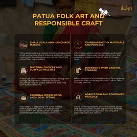 Patua handpainted wooden bookmark 13 - handcrafted