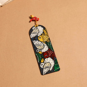 Patua handpainted wooden bookmark 14 - handcrafted