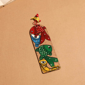 Patua handpainted wooden bookmark 17 - handcrafted