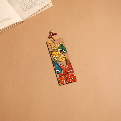 Patua handpainted wooden bookmark 23 - handcrafted