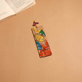 Patua handpainted wooden bookmark 23 - handcrafted