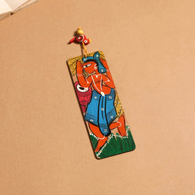 Patua handpainted wooden bookmark 24 - handcrafted
