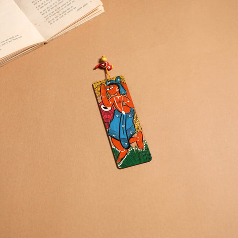Patua handpainted wooden bookmark 24 - handcrafted