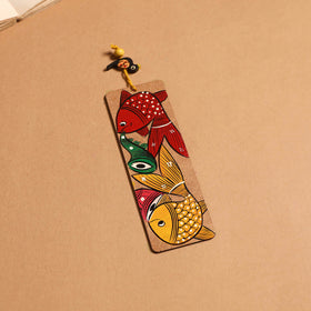 Patua handpainted wooden bookmark 26 - handcrafted