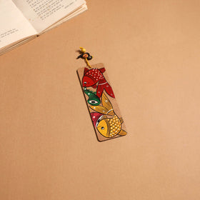 Patua handpainted wooden bookmark 26 - handcrafted