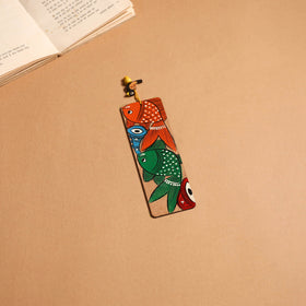 Patua handpainted wooden bookmark 27 - handcrafted