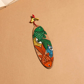 Patua handpainted wooden bookmark 32 - handcrafted