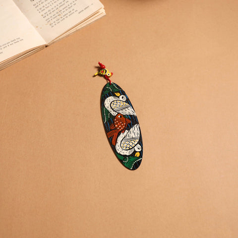 Patua handpainted wooden bookmark 33 - handcrafted