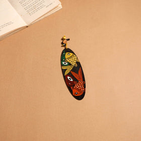 Patua handpainted wooden bookmark 35 - handcrafted