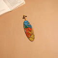 Patua handpainted wooden bookmark 36 - handcrafted