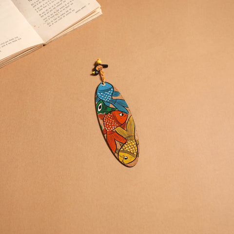 Patua handpainted wooden bookmark 36 - handcrafted