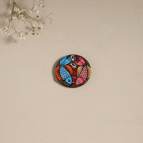 Patua handpainted wooden magnet 08 - handcrafted