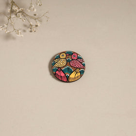 Patua handpainted wooden magnet 12 - handcrafted