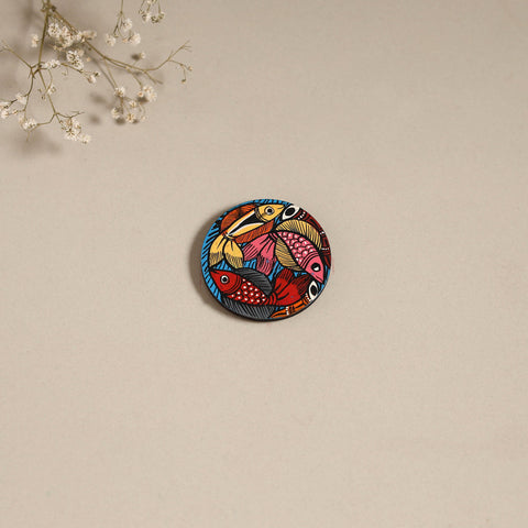 Patua handpainted wooden magnet 05 - handcrafted