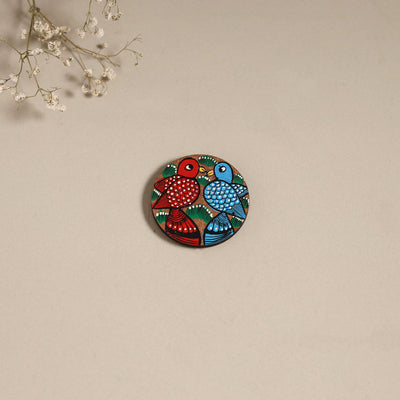 Patua handpainted wooden magnet 11 - handcrafted