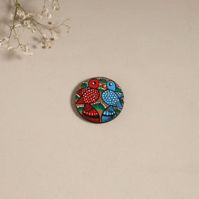 Patua handpainted wooden magnet 11 - handcrafted