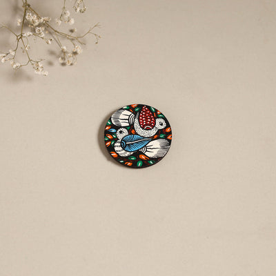 Patua handpainted wooden magnet 13 - handcrafted