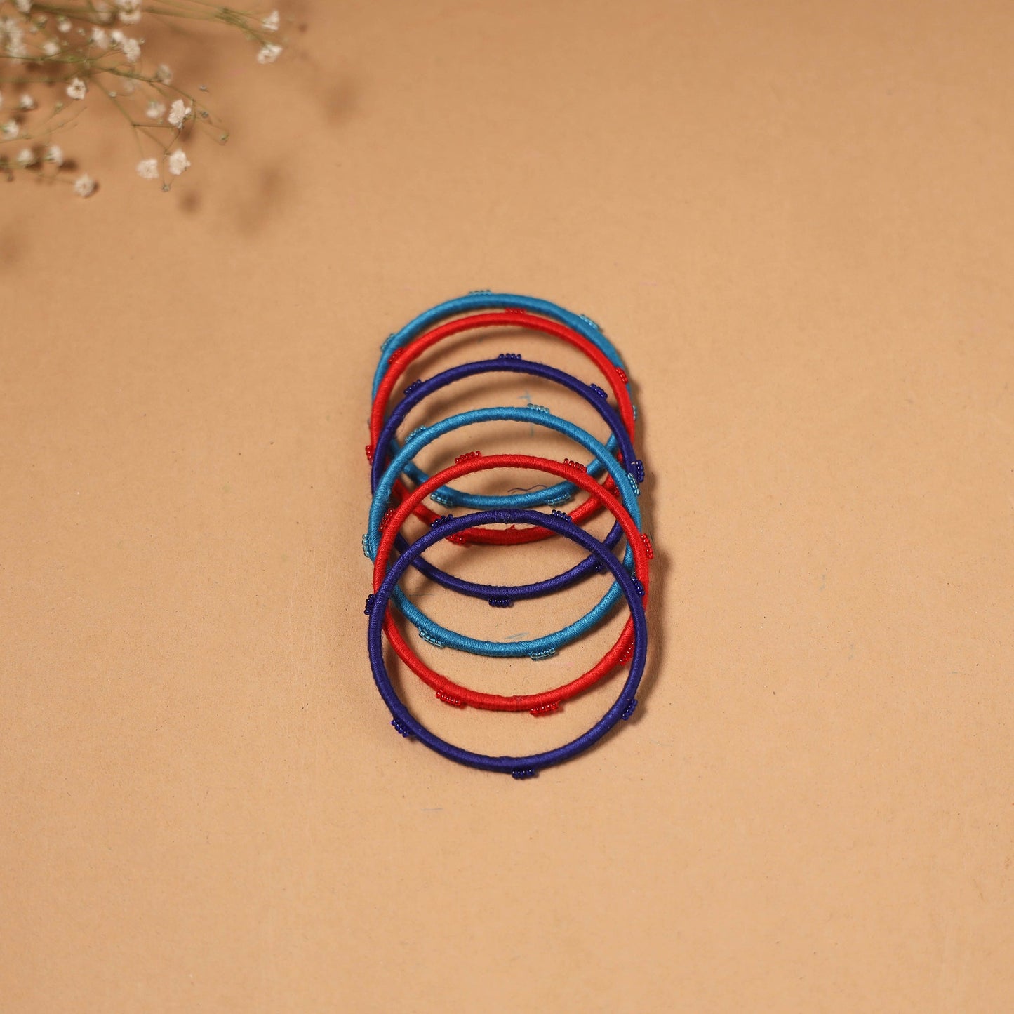 Patwa thread & bead work bangles by kailash (set of 6) 69