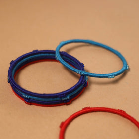 Patwa thread & bead work bangles by kailash (set of 6) 69
