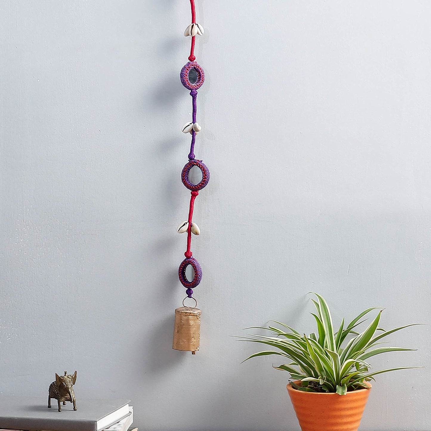  Patwa Thread & Mirror Work Hanging with Bell 