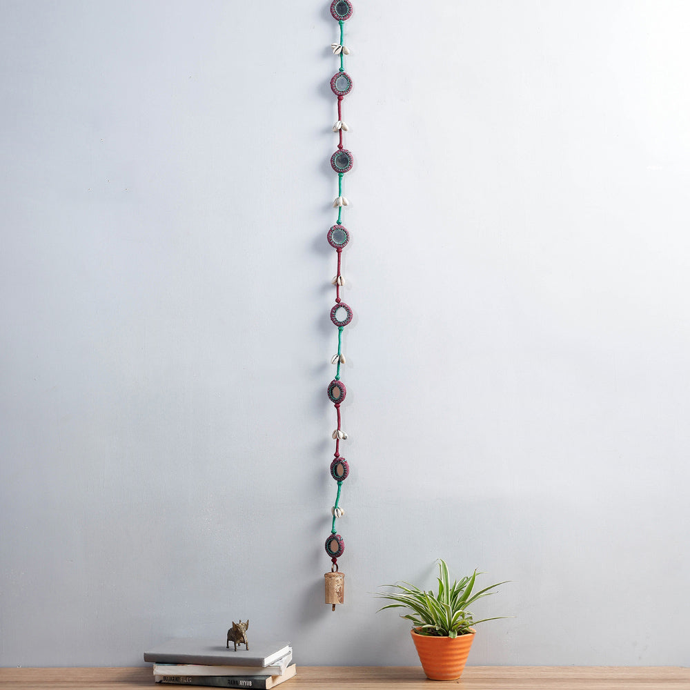  Patwa Thread & Mirror Work Hanging with Bell 