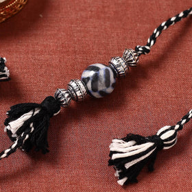  Patwa Threadwork Blue Pottery Beads Rakhi 01 