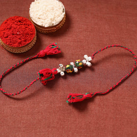  Patwa Threadwork Blue Pottery Beads Rakhi 09 