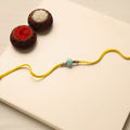 Patwa Threadwork Blue Pottery Beads Rakhi