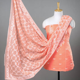  2pc Bengal Jamdani Silk Cotton Suit Material Set 08 