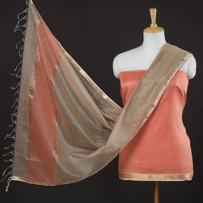 2pc Handloom Silk Cotton Maheshwari Dress Material