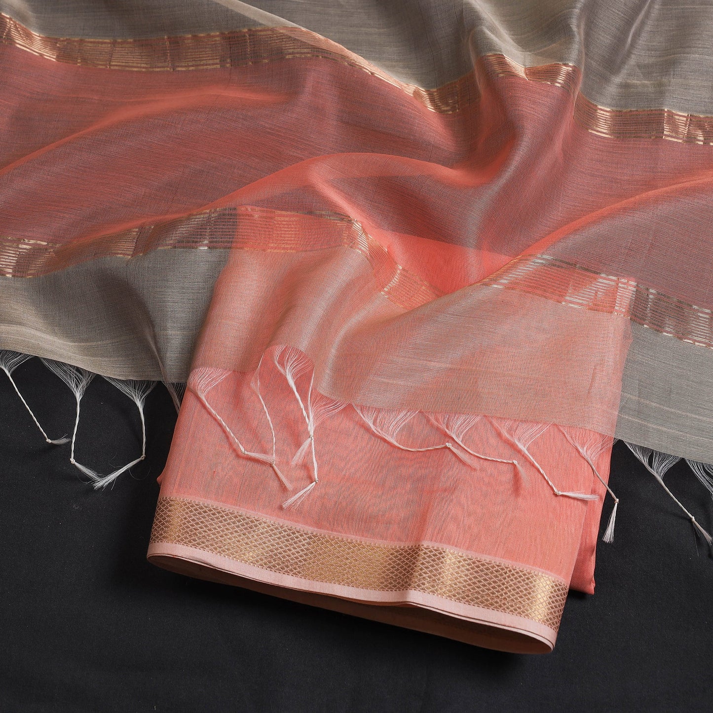 2pc Handloom Silk Cotton Maheshwari Dress Material