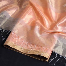 2pc Handloom Tissue Zari Stripes Maheshwari Silk Dress Material 