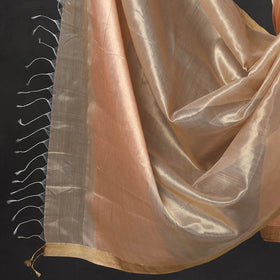 2pc Handloom Tissue Zari Stripes Maheshwari Silk Dress Material 