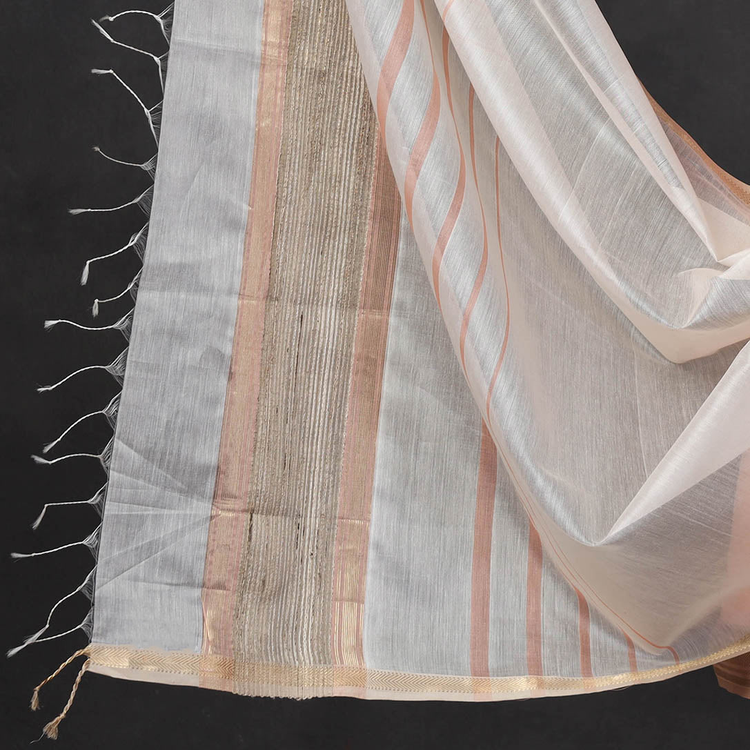 Buy 2pc Maheshwari Silk Handloom Suit Material Set with Zari Border Online l iTokri.com