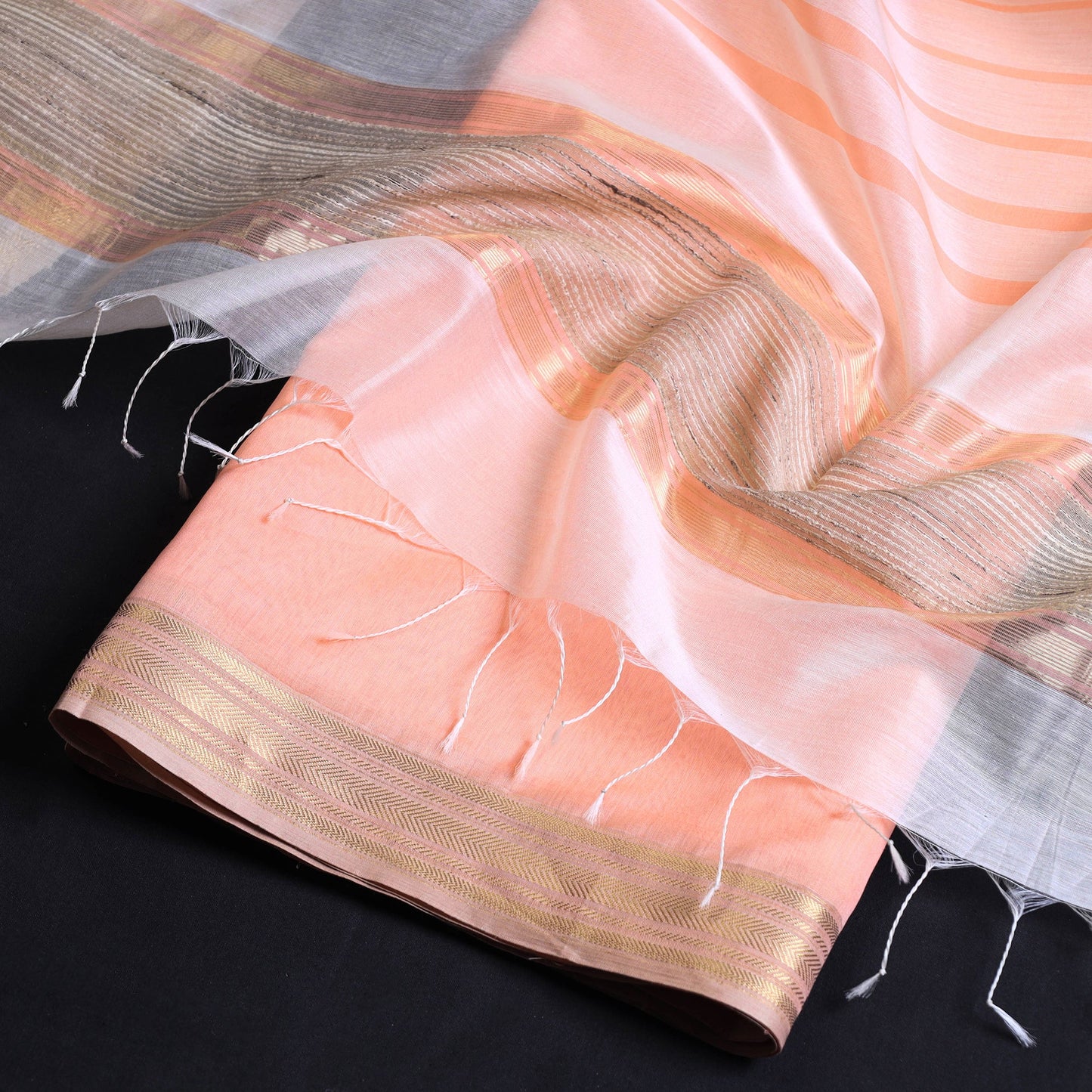 Buy 2pc Maheshwari Silk Handloom Suit Material Set with Zari Border Online l iTokri.com