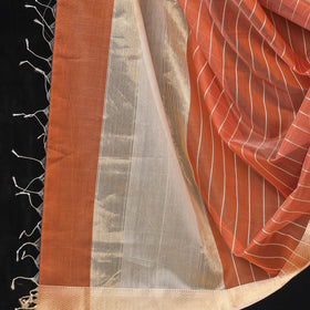  2pc Maheshwari Silk Handloom Suit Material Set with Zari Border 