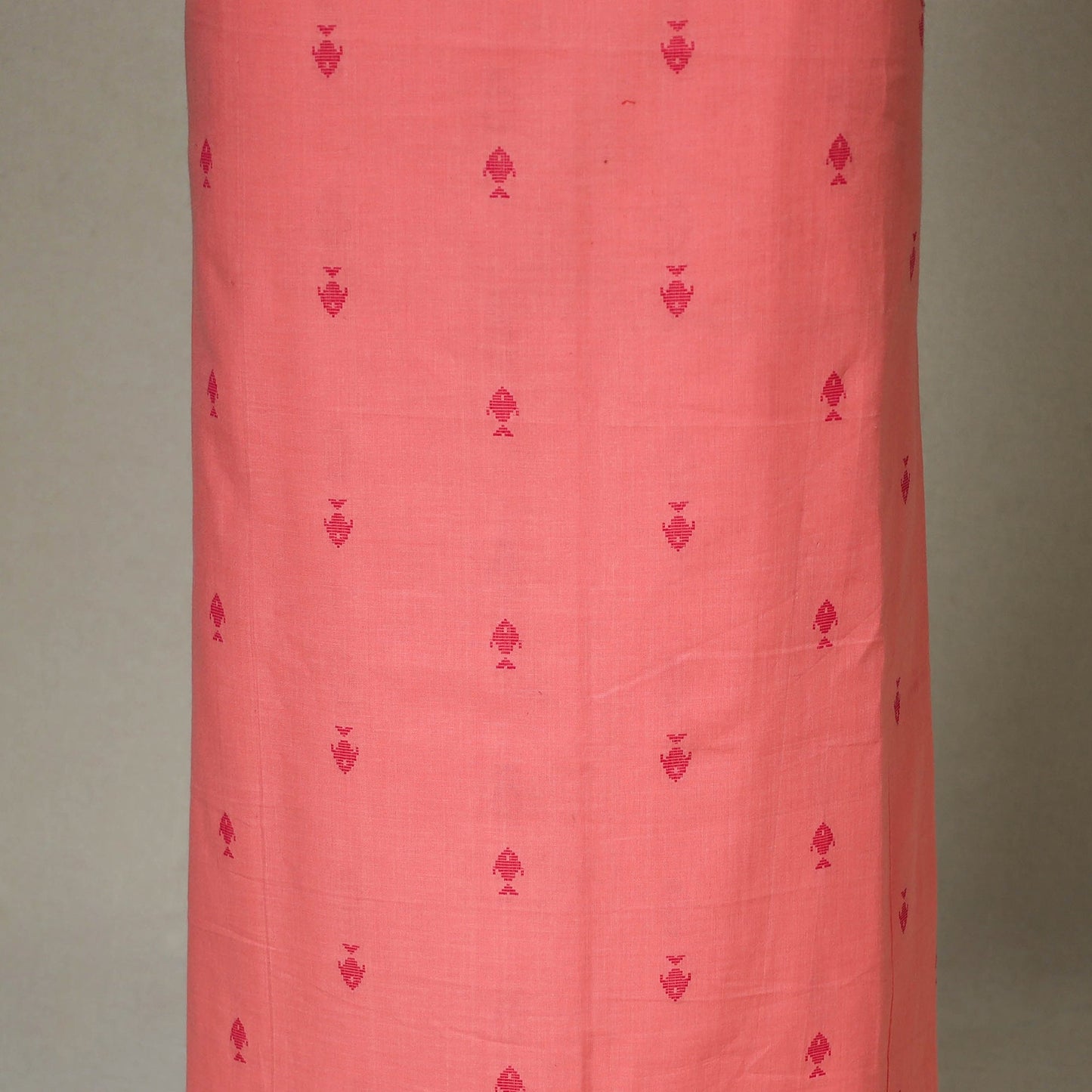 Peach - 2pc unstitched jacquard dress material