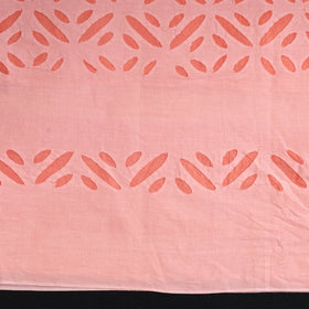 Peach - 3pc cut work cotton barmer applique dress material