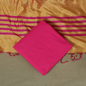 Peach - 3pc handloom unstitched mangalagiri dress material