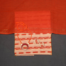Peach - 3pc unstitched sambalpuri ikat dress material