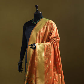 Purple - bangalore silk paithani dupatta 03 - handcrafted