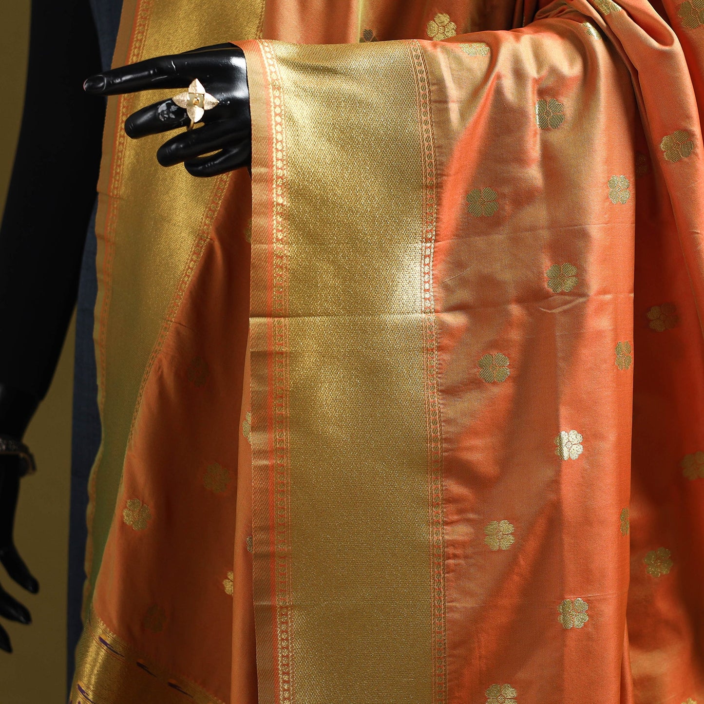 Purple - bangalore silk paithani dupatta 03 - handcrafted